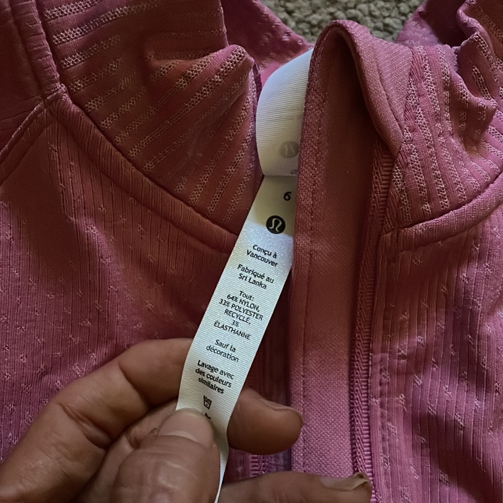 Lululemon half zip pink jacket - Picture 4 of 4